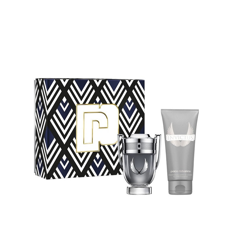 Set Cadou Invictus Platinum 50 ml Apa de Parfum+ 100 ml Gel de Dus