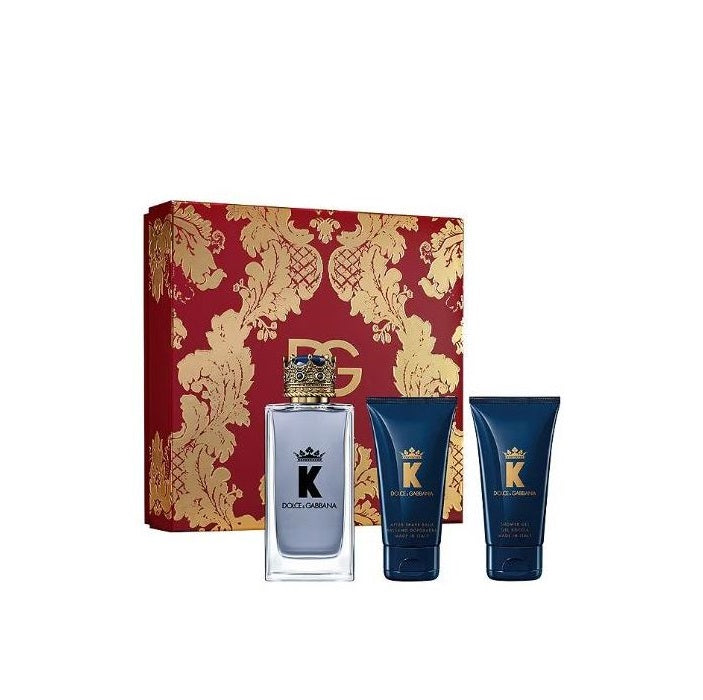 K by Dolce & Gabbana , Apa de Parfum 100ml + After Shave Balsam 50ml + Gel de Dus 50ml