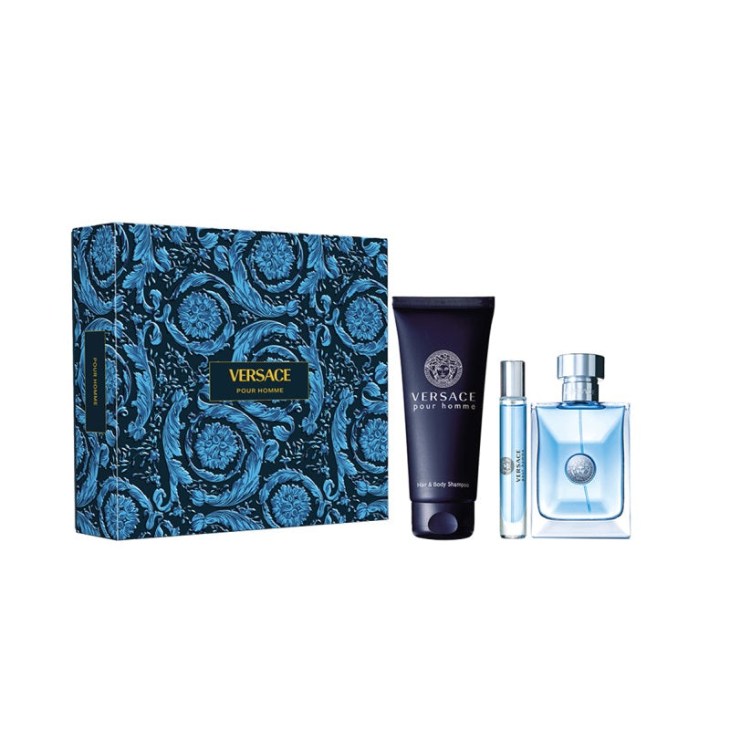 Set Cadou Versace Pour Homme , Apa de Toaleta 100ml + Apa de Toaleta 10ml + Gel de Dus 150ml