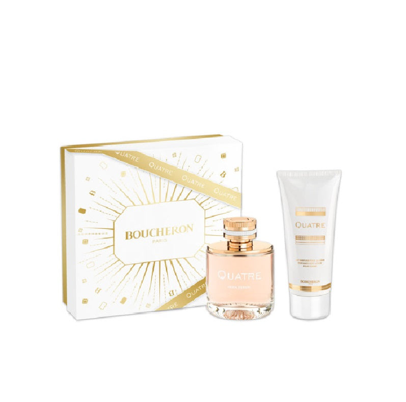 Set Cadou Quatre  Femei , Apa de Parfum 50ml + Lotiune de Corp 100ml