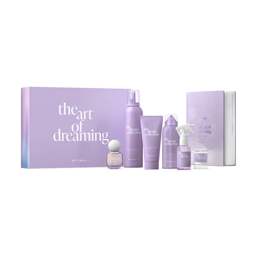 RITUALS Dream Body Care Set: Foaming Shower Gel 200ml + Body Cream 100ml + Body Lotion Mousse 150ml + Journal  + Home Perfume 50 ml + Eau de Parfum 15 ml + Scented Candle 25 g