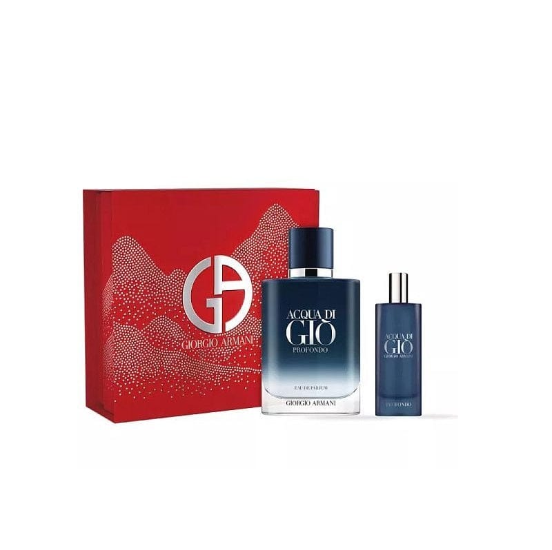 Giorgio Armani Set Cadou Acqua di Giò Profondo , Apa de Parfum 100ml + Apa de Parfum 15ml