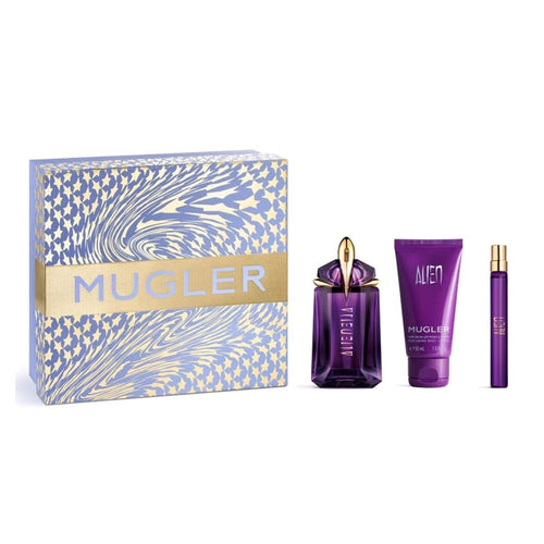 Thierry Mugler Set Cadou Alien, Apa de Parfum 60ml + Apa de Parfum 10ml + Lotiune de Corp 50ml
