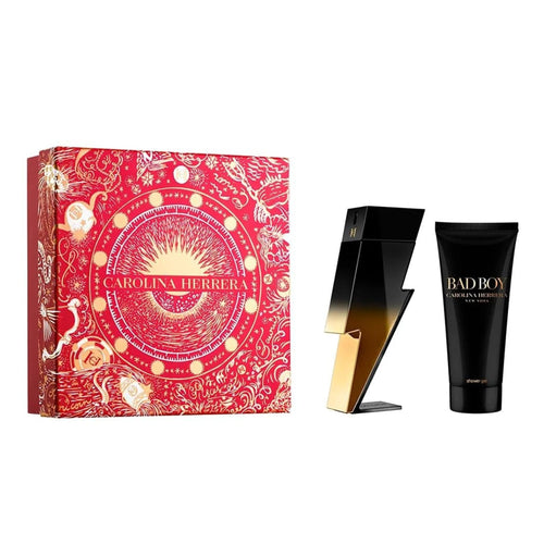Carolina Herrera Set Cadou Bad Boy Extreme, 100 ml Apa de Parfum + 100 ml Gel de Dus