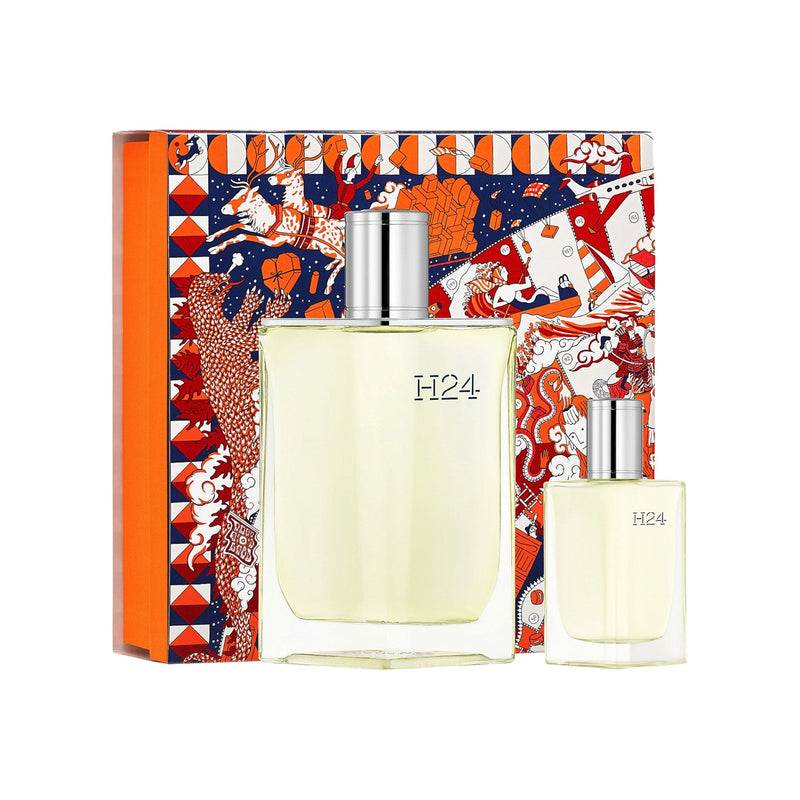 Hermes Set Cadou Barbati H24, 100 ml Apa de Toaleta +12,5  Mini Parfum