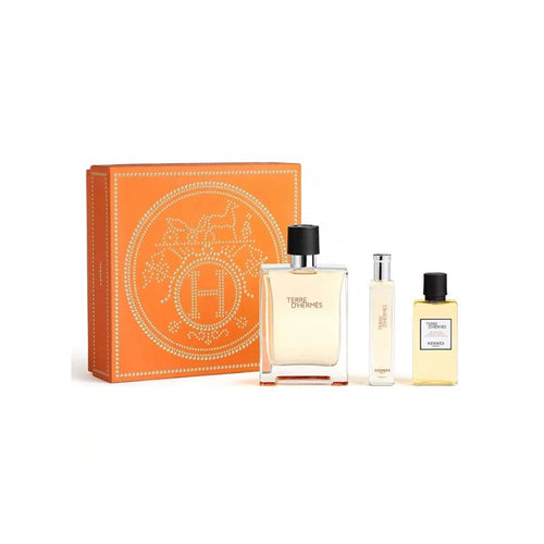 Hermes Set Cadou Barbati, Terre d'Hermès, Apa de Toaleta 100ml + Mini Parfum 15ml + Gel de Dus 40ml