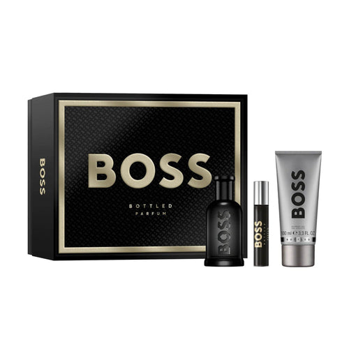 Hugo Boss Set Cadou Bottled Parfum, 100ml + Mini Parfum 10ml + Gel de Dus 100ml