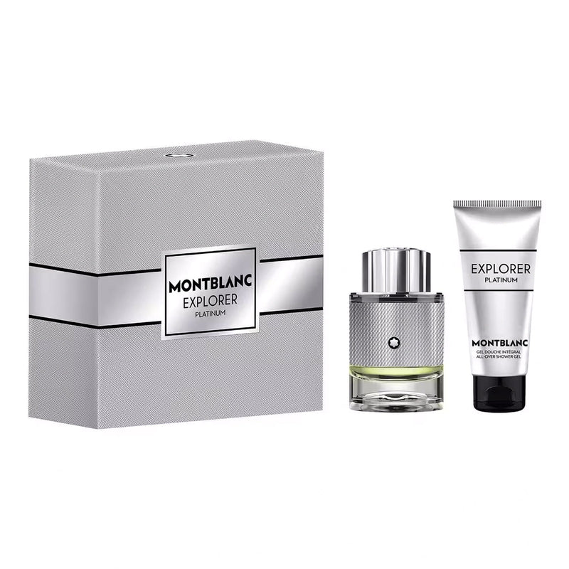 Mont Blanc Set Cadou Explorer Platinum , Apa de Parfum 60ml + Gel de Dus 100ml