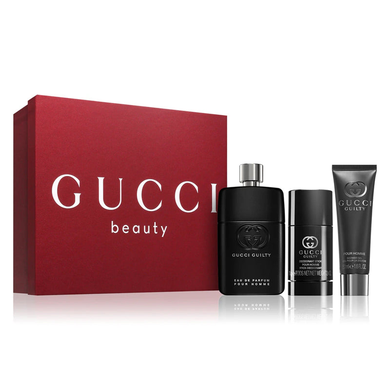 Gucci Set Cadou Guilty pour Homme , Apa de Parfum 90ml + Gel de Dus 50ml + Deodorant Stick 75ml