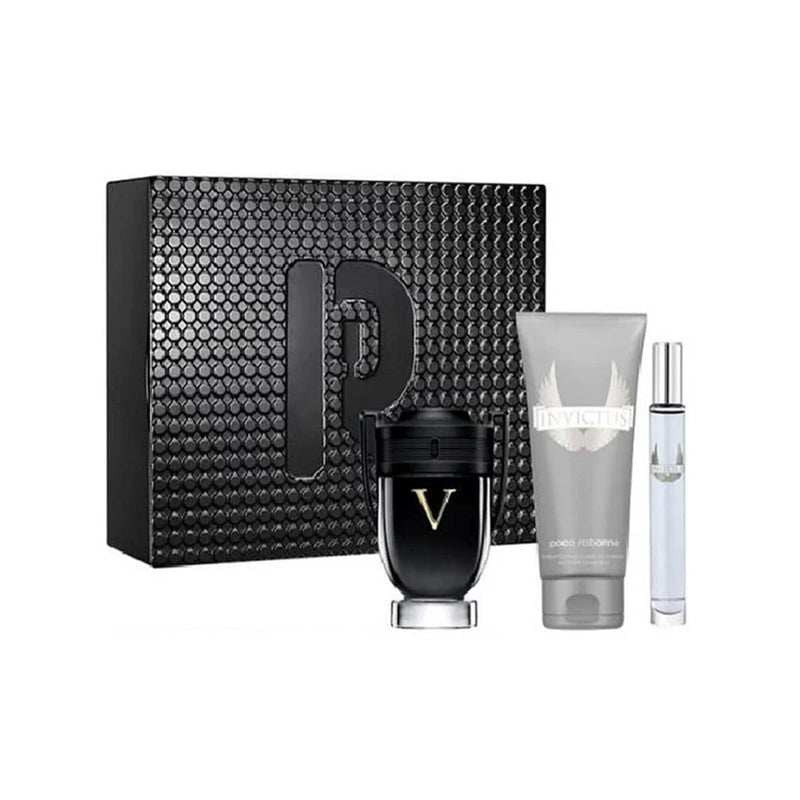 Paco Rabanne Set Cadou  Invictus Victory , Apa de Parfum 100ml + Apa de Parfum 10ml + Deodorant Spray 150ml