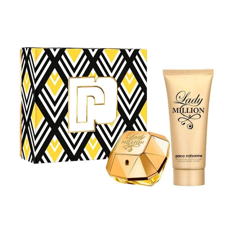 Paco Rabanne Set Cadou Lady Million, Apa de Parfum 80 ml + Lotiune de Corp 100 ml