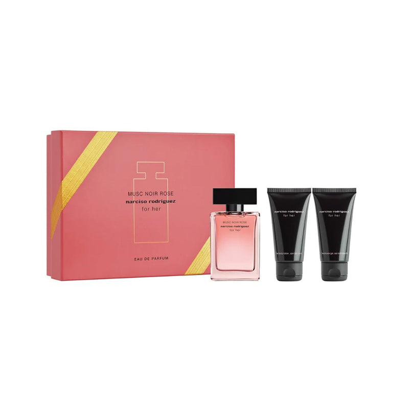 Narciso Rodriguez Set Cadou Musc Noir Rose Apa de Parfum 50ml + Lotiune de Corp 50ml + Gel de Dus 50ml
