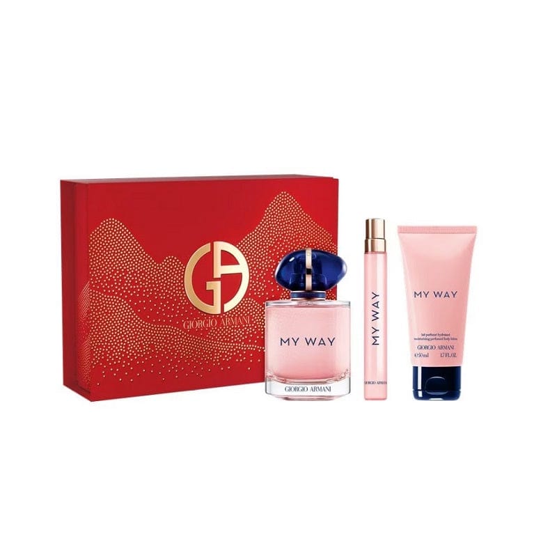 Giorgio Armani Set Cadou My Way , Apa de Parfum 90ml + Apa de Parfum 10ml + Lotiune de Corp 50ml