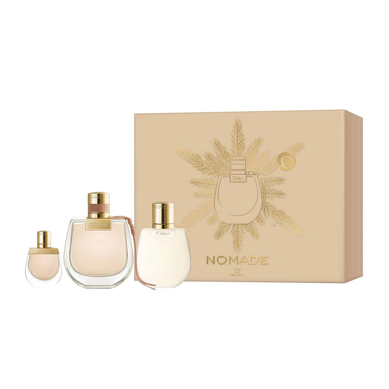Chloe Set Cadou Nomade, 75 ml Apa de Parfum + 100 ml Lotiune de Corp + 5 ml Apa de Parfum