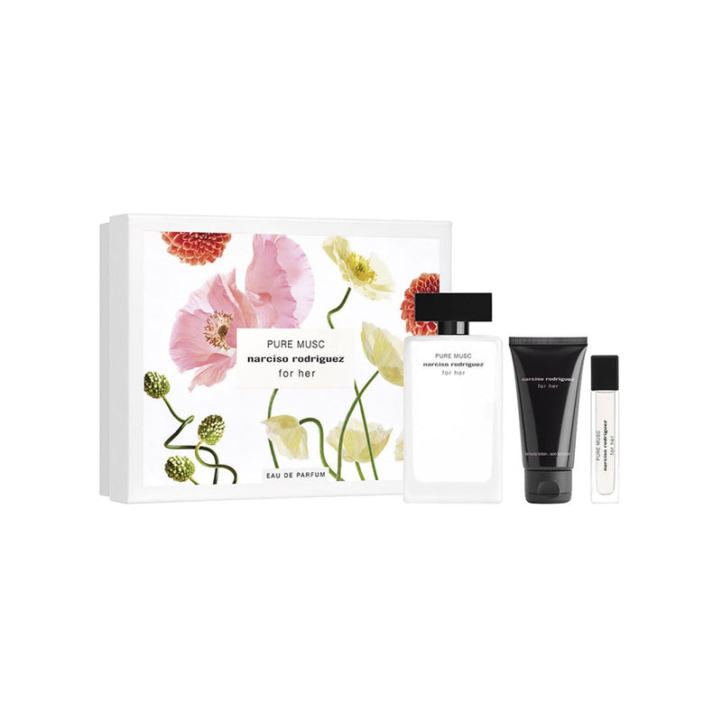 Narciso Rodriguez Set Cadou Pure Musc for Her, Apa de Parfum 100ml +  Mini Parfum 10ml + Lotiune de Corp 50ml