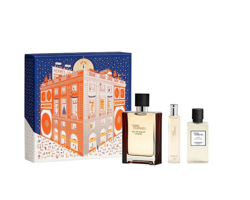 Hermes Set Cadou Terre d'Hermes Intense, Apa de Parfum 100ml + Apa de Parfum 15ml + After shave Balsam 40ml