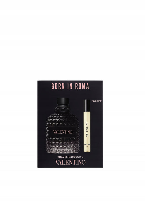 Valentino Set Cadou Uomo Born in Roma, Apa de Toaleta 100ml + Mini Parfum 15ml