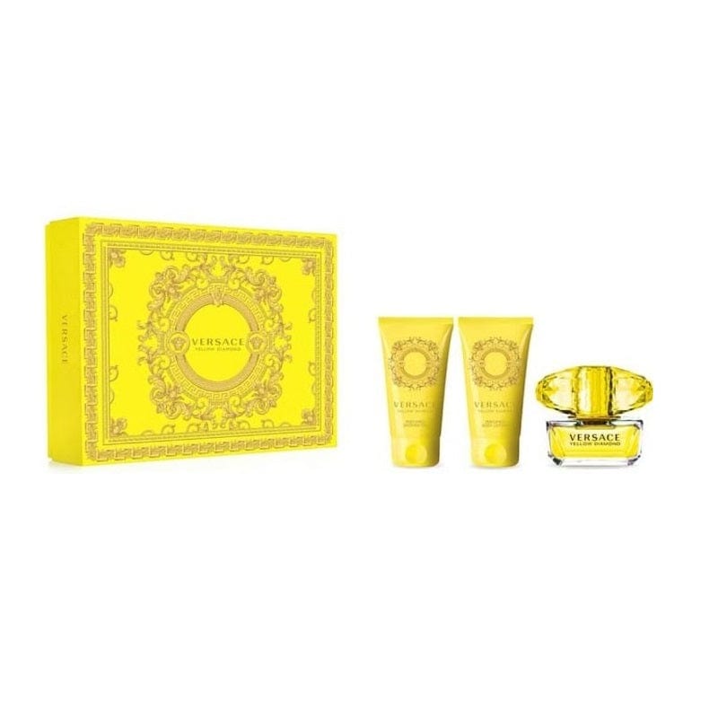 Versace Set Cadou Versace Yellow Diamond , Apa de Toaleta 50ml + Lotiune de Corp 50ml + Gel de Dus 50ml