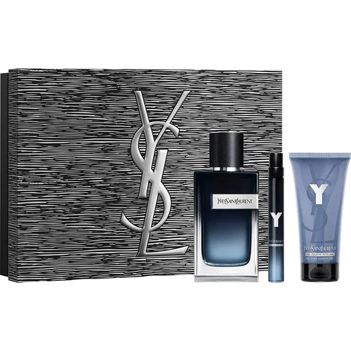 Yves Saint Laurent Set Cadou Y For Men, Apa de Parfum 100ml + Mini Parfum 10ml + Gel de Dus 50ml