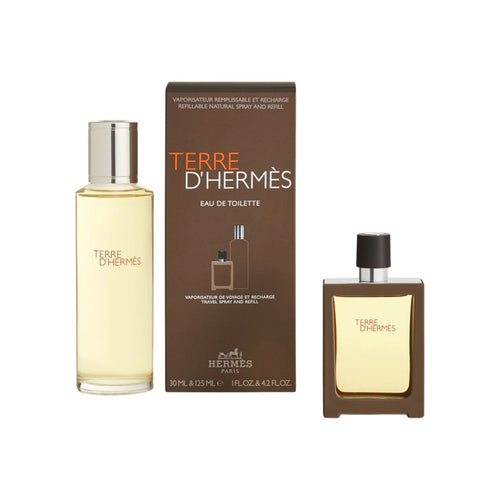 Hermes Terre, Set Cadou Barbati, 30ml Apa de Toaleta + 125ml Rezerva